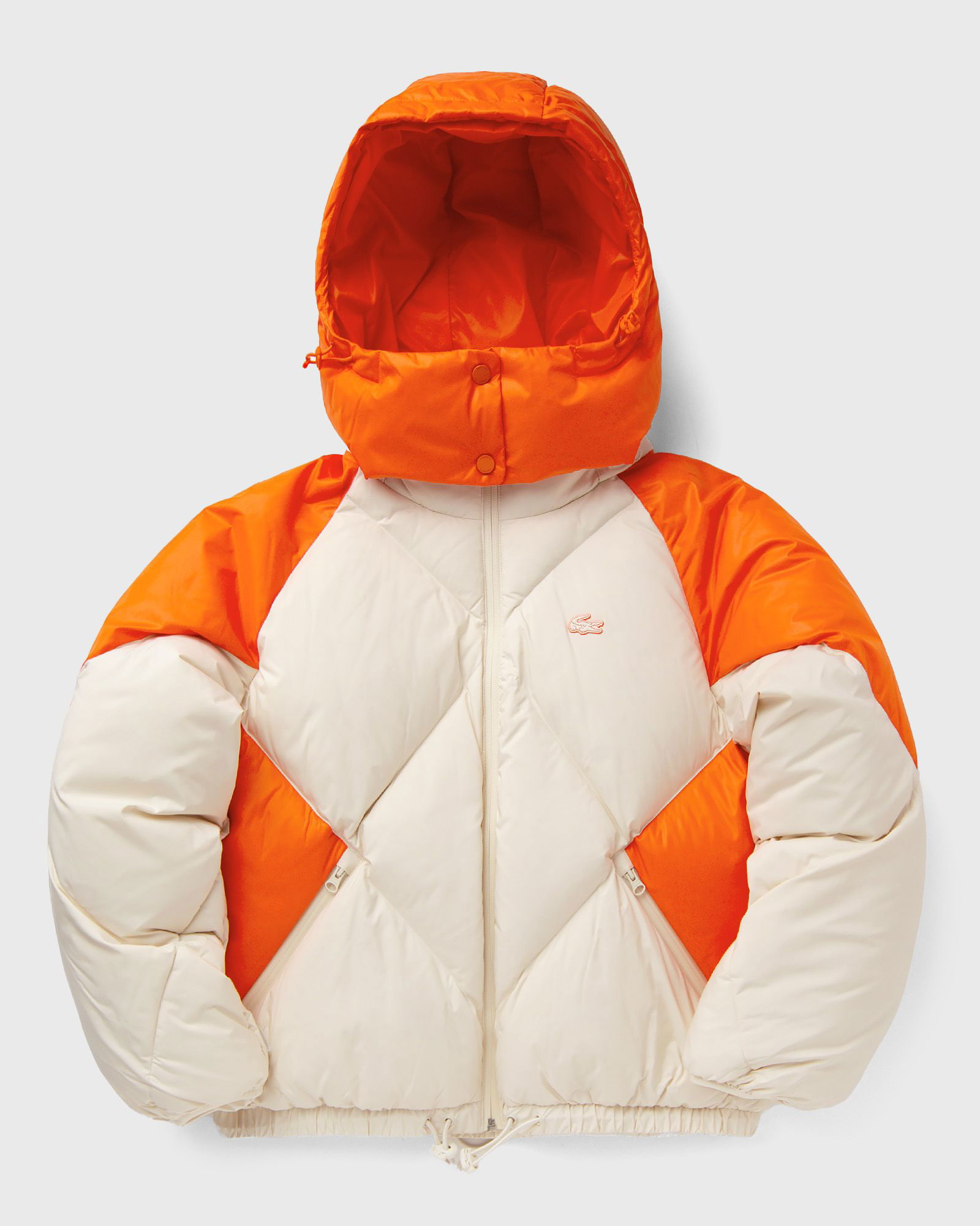 Diamond Quilted Hooded Down Puffer Jacket