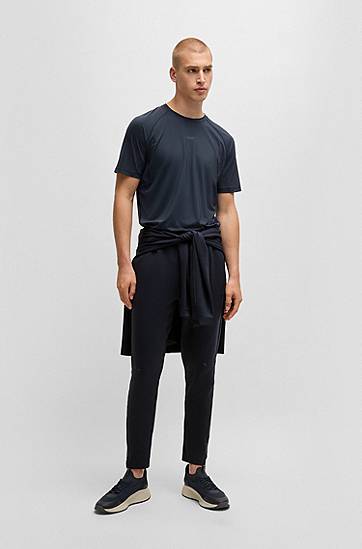 Tepláky BOSS Stretch Tracksuit Bottoms with Moisture Management Čierna | 50531239, 1