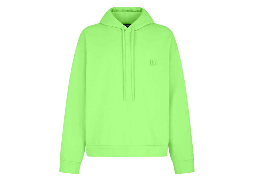 Mikina Dolce & Gabbana Jersey Metal DG Logo Hoodie Green Zelené | G9VC8ZHU7LBV3836
