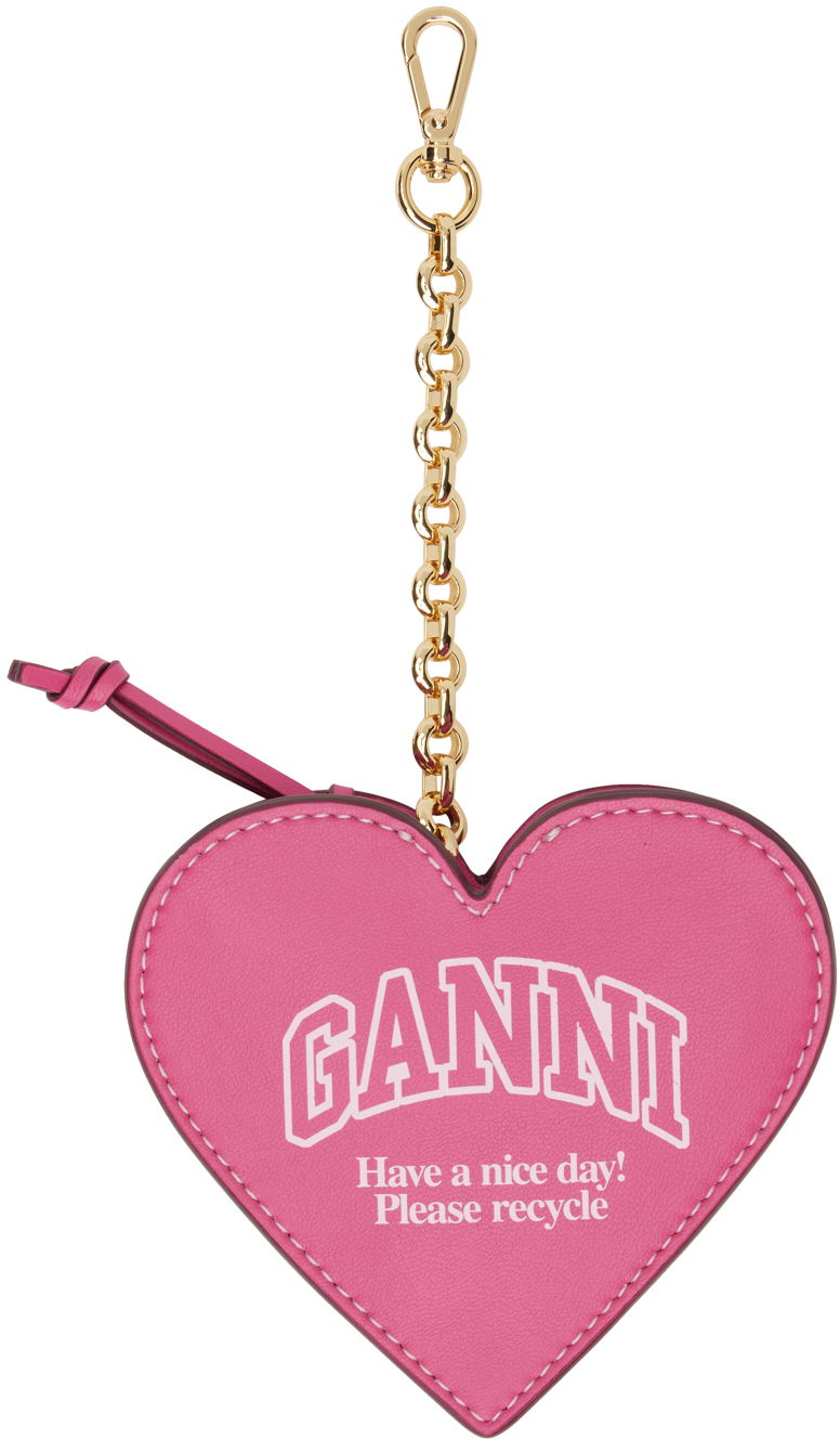 Kľúčenka GANNI GANNI Heart Zipped Coin Purse Ružová | A5468, 0