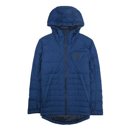 Prešívaná bunda Nike Sportswear Down Fill Hooded Jacket Modrá | 806862-423