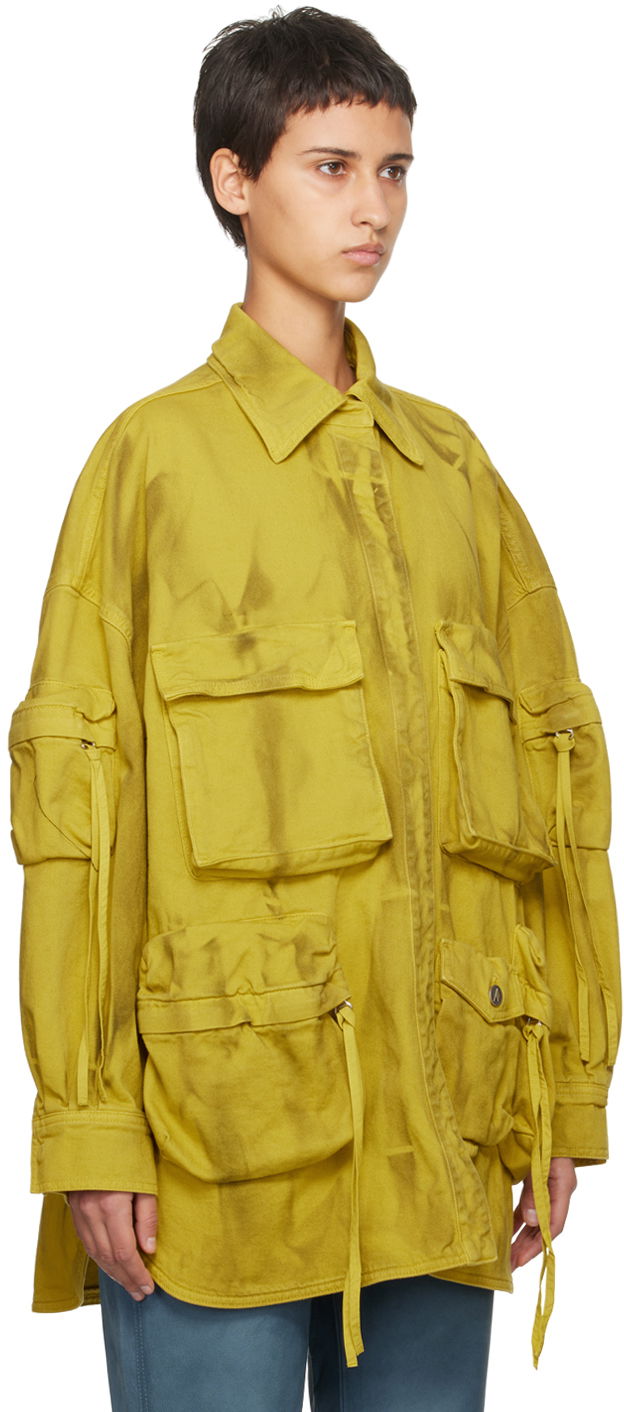 Bunda The Attico Attico Fern Denim Coat Žltá | 242WCB48 D071, 1