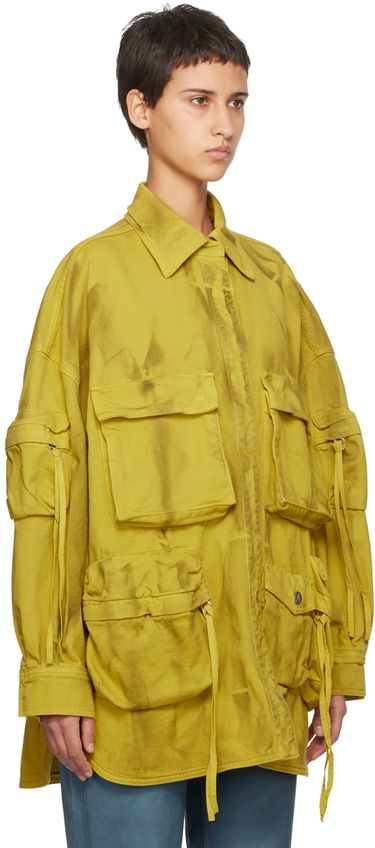 Bunda The Attico Attico Fern Denim Coat Žltá | 242WCB48 D071, 1
