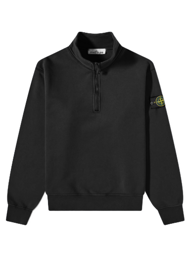 Mikina Stone Island Garment Dyed Half Zip Sweatshirt Čierna | 101561951-A0029