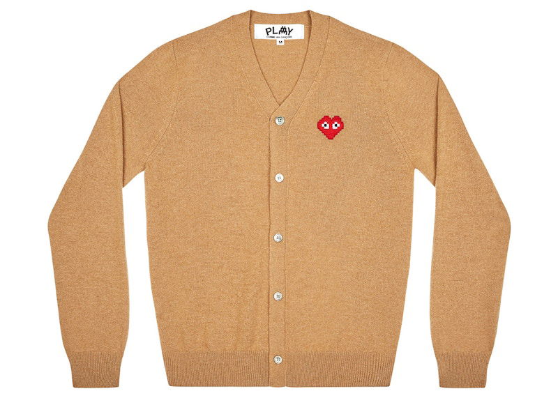 Sveter Comme des Garçons Play Invader Cardigan Béžová | AZ-N084-051