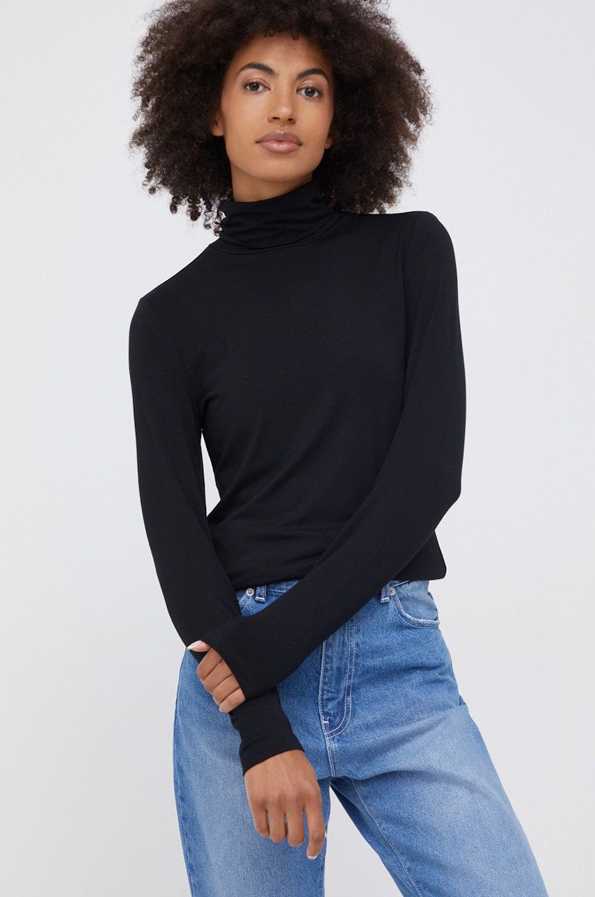 Tričko Polo by Ralph Lauren Black Turtleneck Long Sleeve Top Čierna | 200810393001, 0