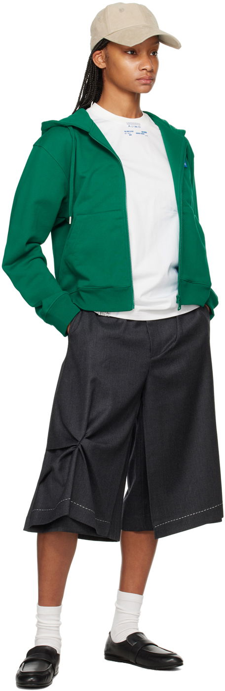 Cropped TRS Tag Zip Hoodie