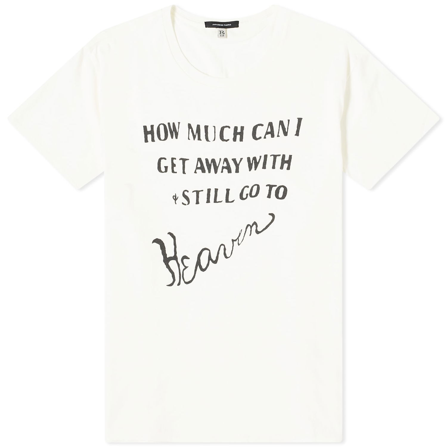 Tričko R13 R13 How Much Can I Get Away With Boy T-Shirt, Size Large Biela | R13WK001K107B, 0