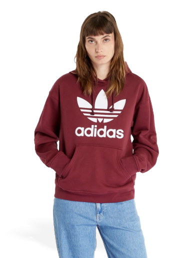 Mikina adidas Originals Trefoil Hoodie Vínová | IB7436