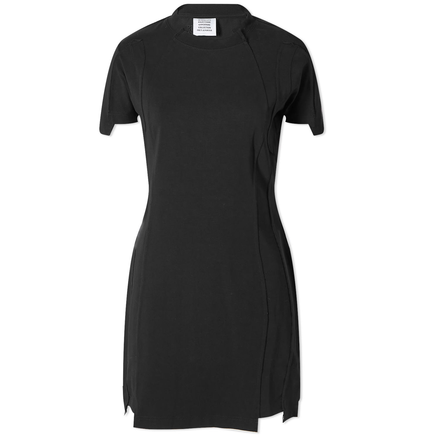 Šaty VETEMENTS Cut-Up Mini Dress Čierna | WE64DR280B, 0