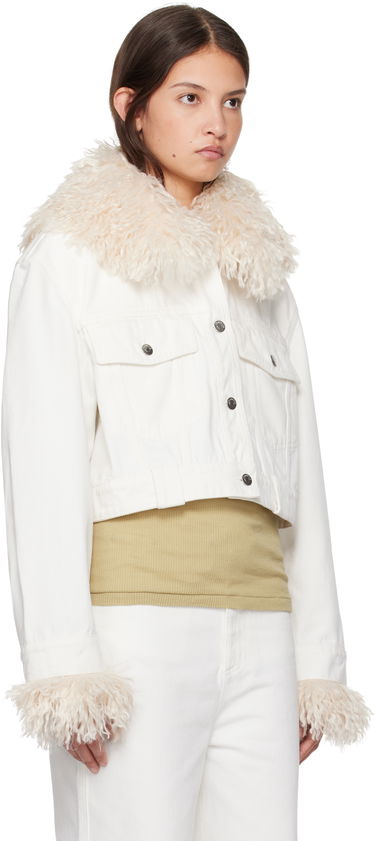 Bunda Nanushka Nanushka Sutton Cropped Denim Jacket Biela | NW24FWOW35500, 1