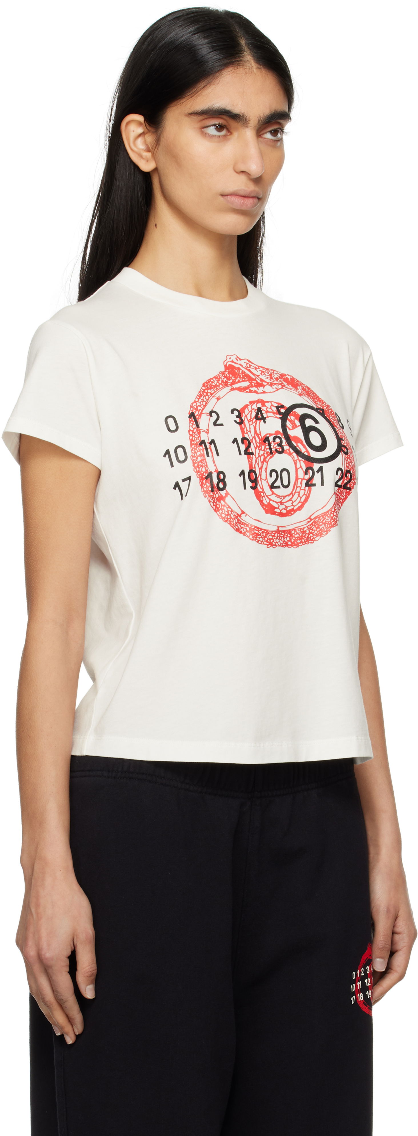 Crop Top Maison Margiela MM6 Maison Margiela Lunar New Year Capsule T-Shirt Biela | S62GD0196 S24312, 1