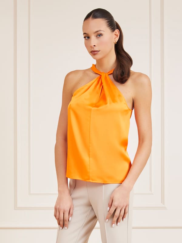 Tielko GUESS Marciano Halterneck Top Oranžová | 3YGH079444Z, 0