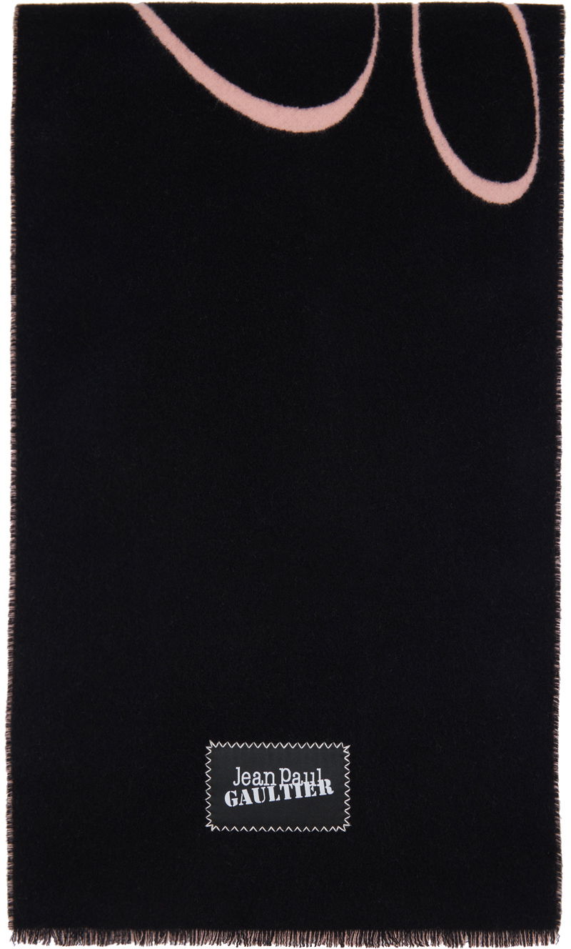 Šál Jean Paul Gaultier Jean Paul Gaultier Signature Scarf Čierna | 24/31-U-EC036P-C550-0020, 0