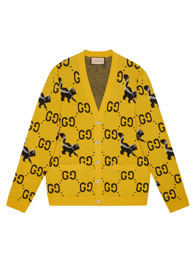 Sveter Gucci GG And Skunk Cardigan Žltá | 716113 XKCL2 7218