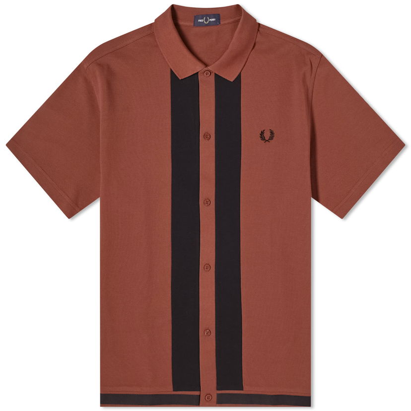 Polo tričko Fred Perry Panel Polo Shirt Vínová | M6674-S54