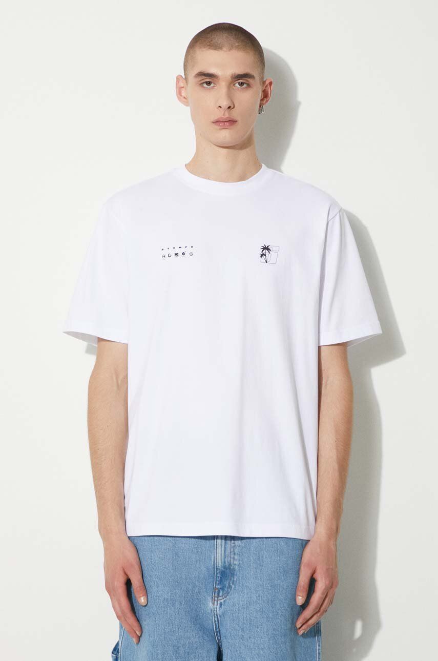 Tričko Stampd Relaxed Printed T-Shirt Biela | SLA.M3331TE.WHT, 0