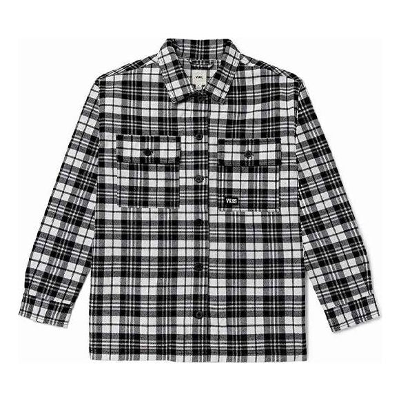 Košeľa Vans Contrasting Colors Plaid Lapel Shirt Jacket Čierna | VN0A7TNTEM3, 0