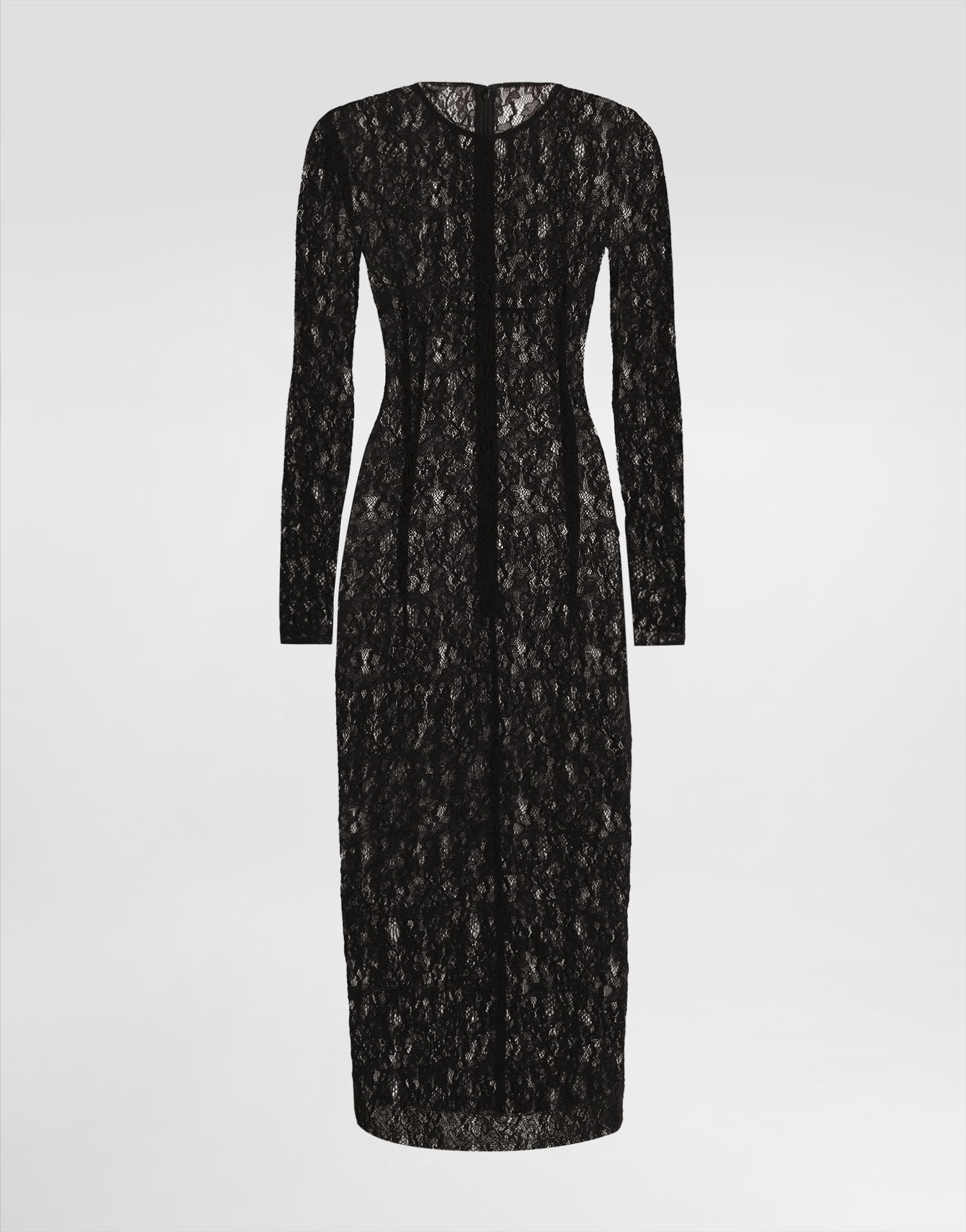 Šaty Dolce & Gabbana Dolce & Gabbana Floral Lace Calf-Length Dress Čierna | F6TUSTFLUCNN0000, 0