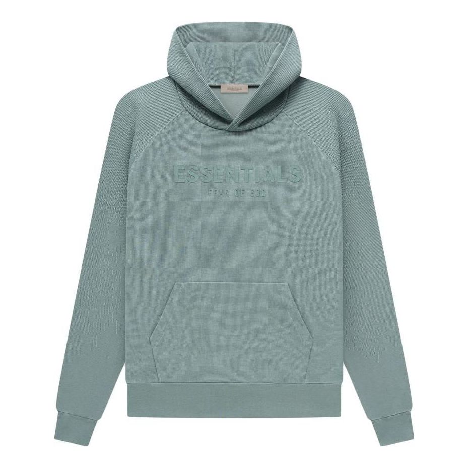 Mikina Fear of God Essentials Waffle Raglan Hoodie Zelené | FOG-SS23-034, 0