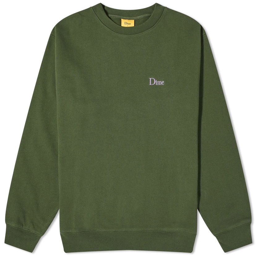 Sveter Dime Classic Small Logo Sweater Zelené | DIMEHO2320FOR