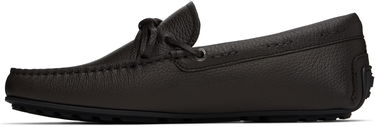 Tenisky a topánky BOSS BOSS Grained Leather Driver Sole Loafers Hnedá | 50536247, 2