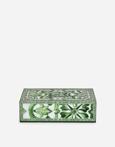Home decor Dolce & Gabbana Dolce & Gabbana Large Majolica Print Decorative Plexiglass Box Zelené | TCC201TCAMYUV008, 1