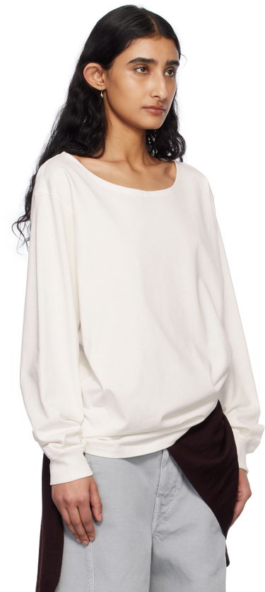 Sveter LEMAIRE Lemaire Wide Neck T-Shirt Biela | TO1349 LJ1010, 1