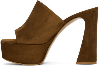 Tenisky a topánky Gianvito Rossi Suede Platform Mules Hnedá | G16990.70RIC.CAM, 2