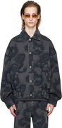 Feng Chen Wang Dragon Print Denim Jacket