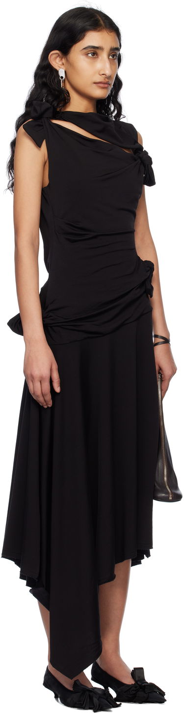 Šaty Acne Studios Acne Studios Tie-Up Midi Dress Čierna | A20792-, 1