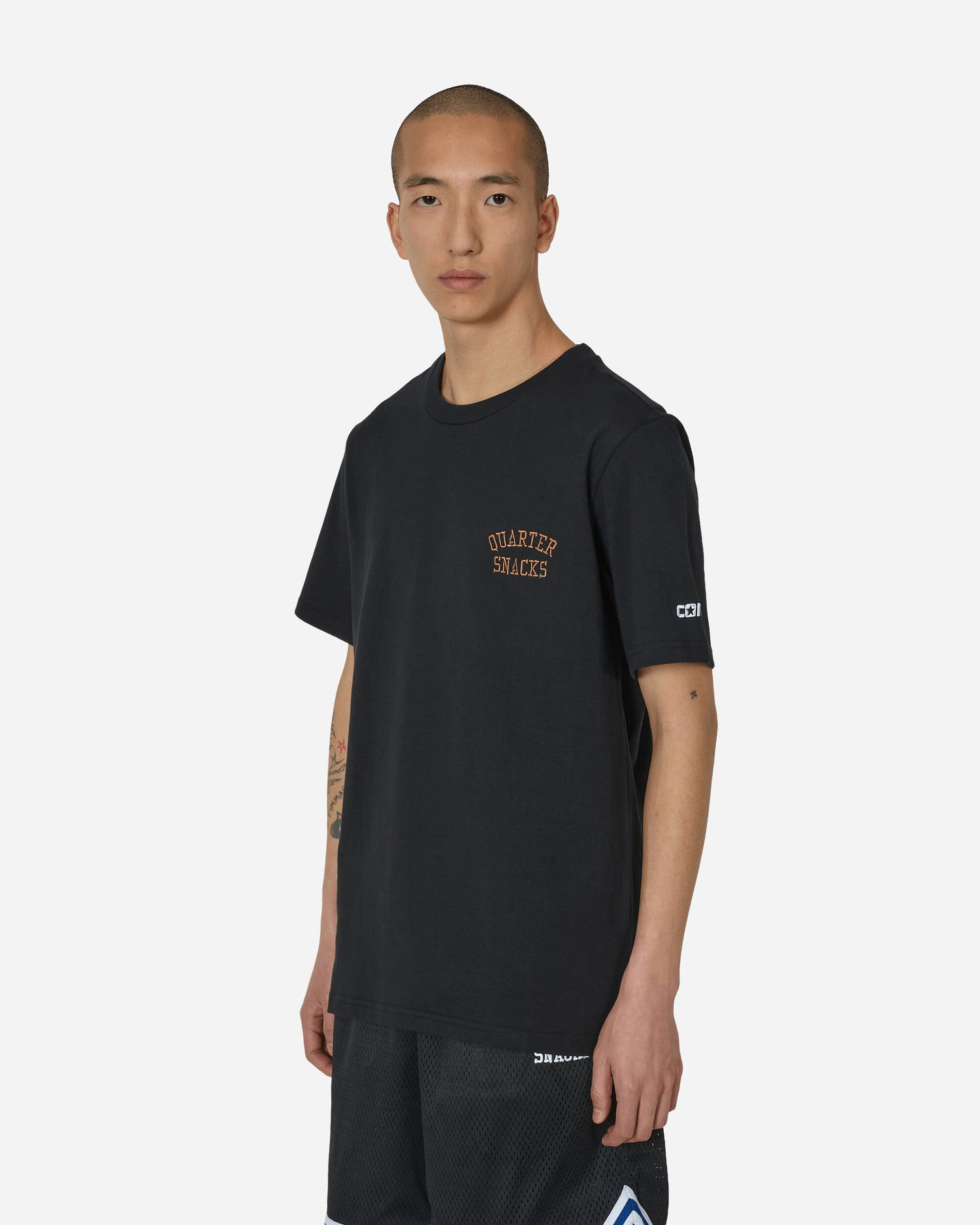 Tričko Converse QUARTERSNACKS x TEE Čierna | 10026954-A01, 1
