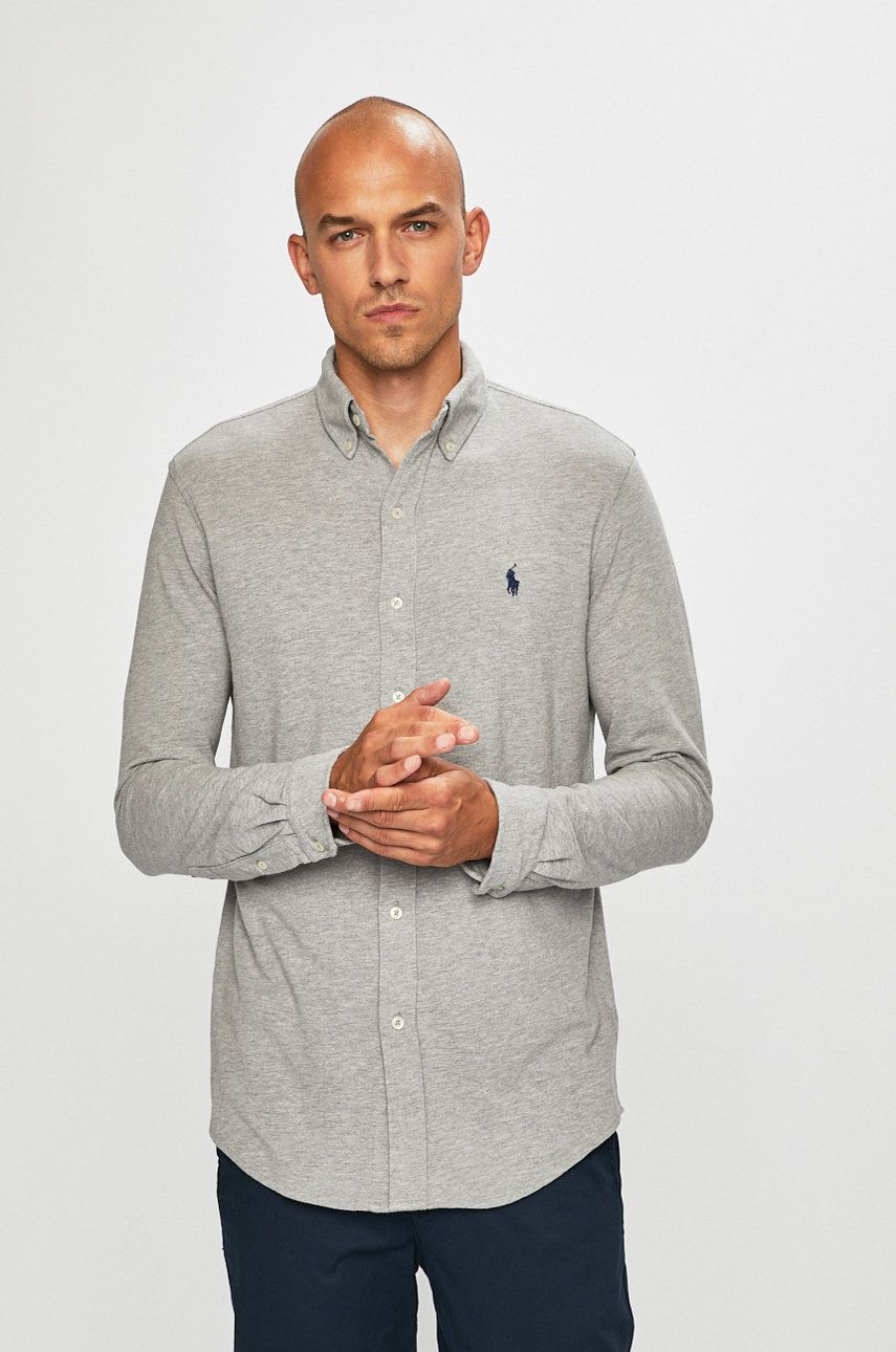 Košeľa Polo by Ralph Lauren Featherweight Mesh Shirt Šedá | 710654408019, 0