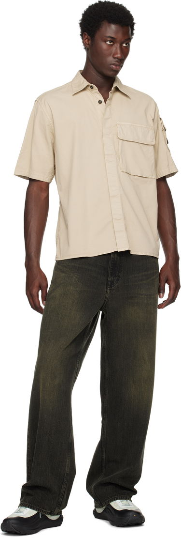 Košeľa Stone Island Supima Cotton Twill Stretch-TC Shirt Béžová | K2S15 1100007 S0010, 4