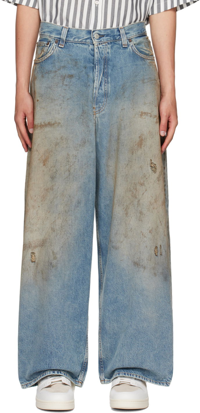 Wide Leg Distressed Jeans