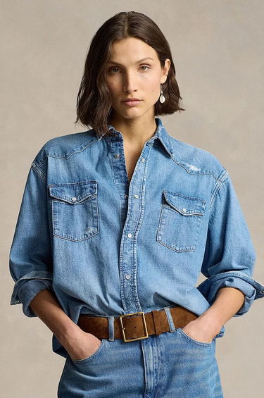 Košeľa Polo by Ralph Lauren Relaxed Fit Denim Shirt Modrá | 211940722, 0