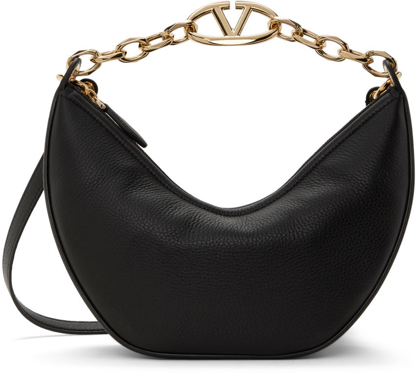 Taška cez rameno Valentino Garavani Small VLogo Moon Bag Čierna | 4W2B0N08JDK, 0