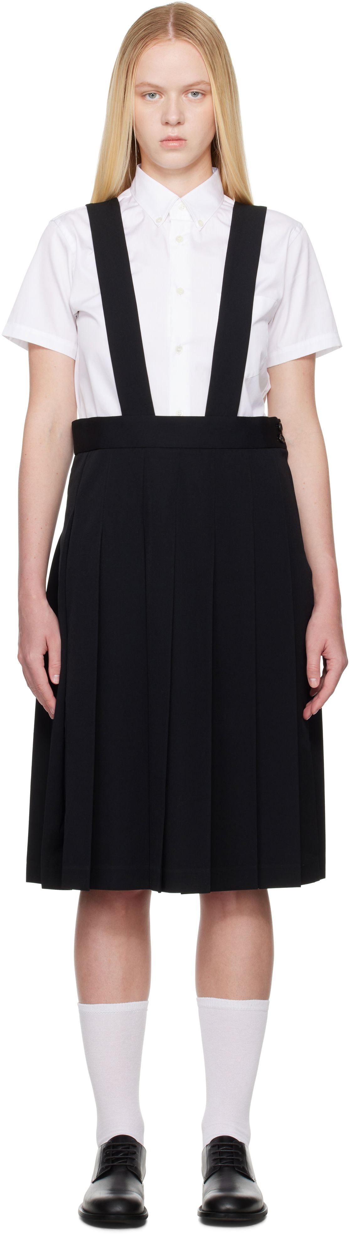 Sukňa Comme des Garçons Girl Pleated Pinafore Midi Skirt Čierna | NZ-A007-051-1, 0