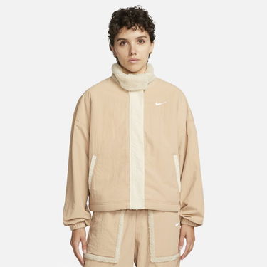 Bunda Nike Sportswear Essential Woven Fleece-Lined Jacket Béžová | DQ6846-200, 0