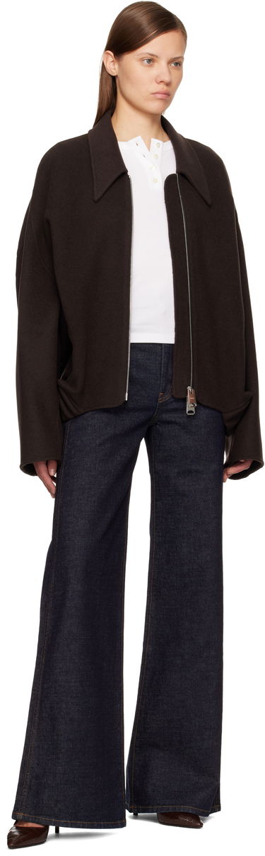 Bomber bunda Khaite Odin Zip Bomber Jacket Hnedá | 6188547, 3