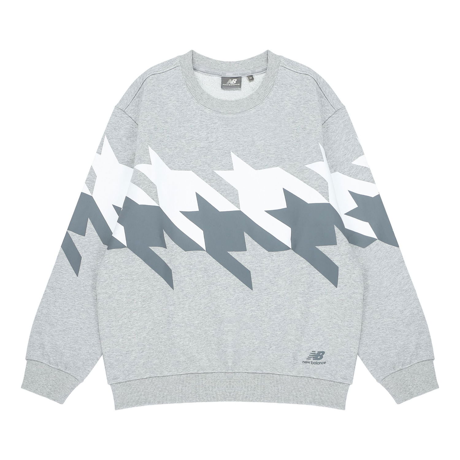 Mikina New Balance Houndstooth Sweatshirt Šedá | 5CC37253-MGR, 0