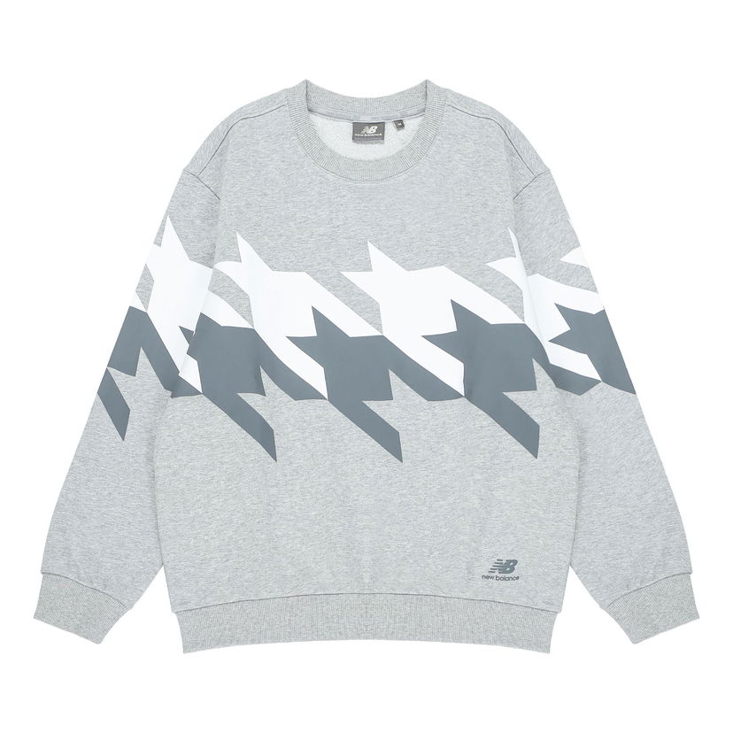 Mikina New Balance Houndstooth Sweatshirt Šedá | 5CC37253-MGR