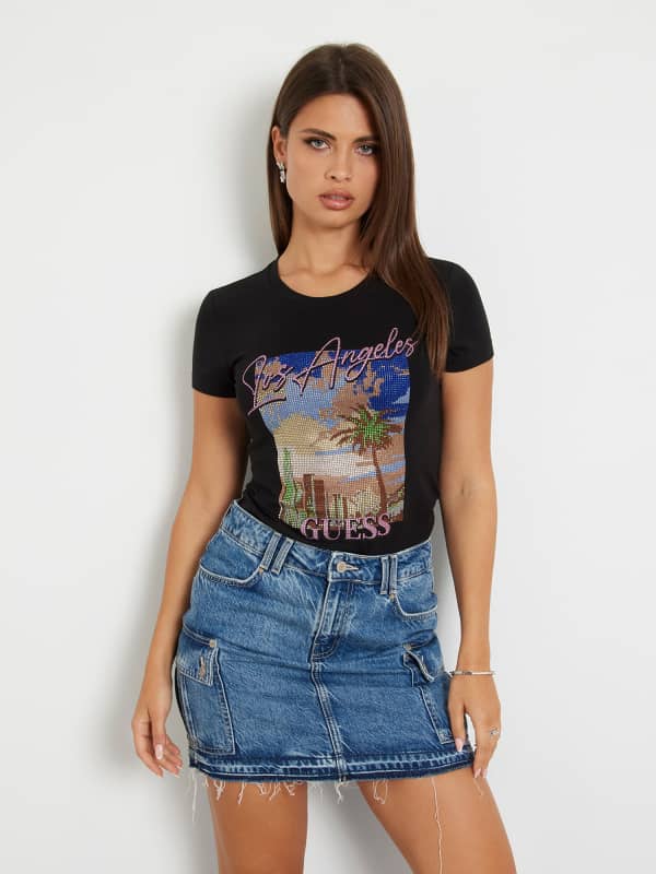 Front Print Stretch T-Shirt