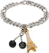 Valentino Garavani Chez Valentino Eiffel Tower Charm Bracelet