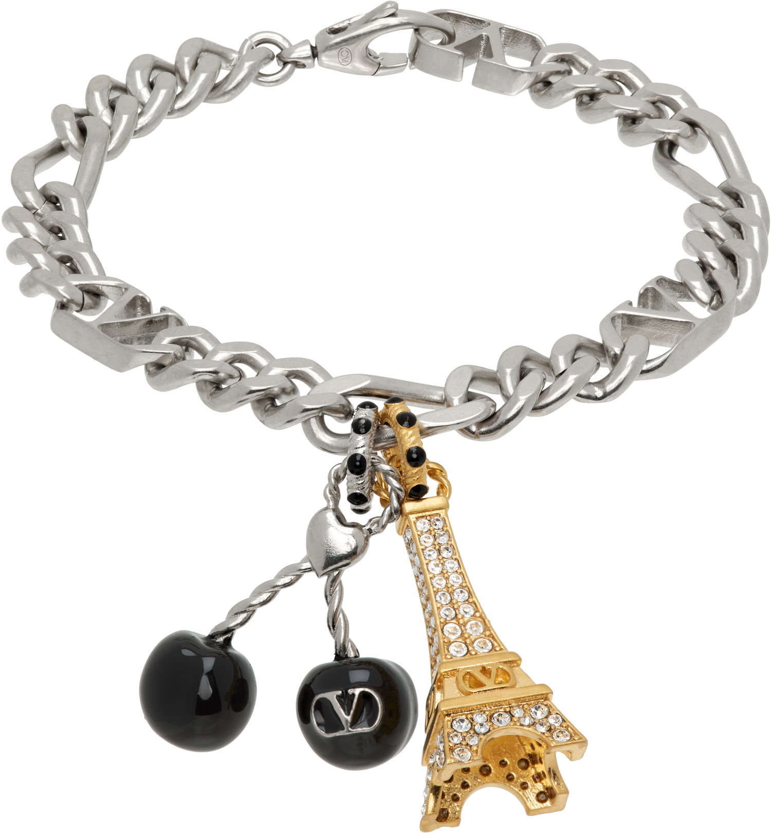 Náramok Valentino Valentino Garavani Chez Valentino Eiffel Tower Charm Bracelet Metalická | 7Y2J0AL3VTI, 0