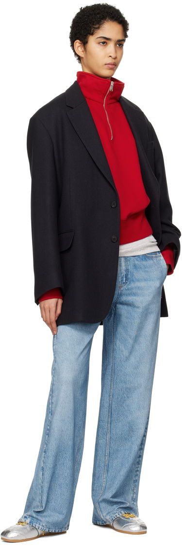 Džínsy rag & bone Miramar Terry Wide-Leg Lounge Pants Modrá | WCW24F70028202, 3