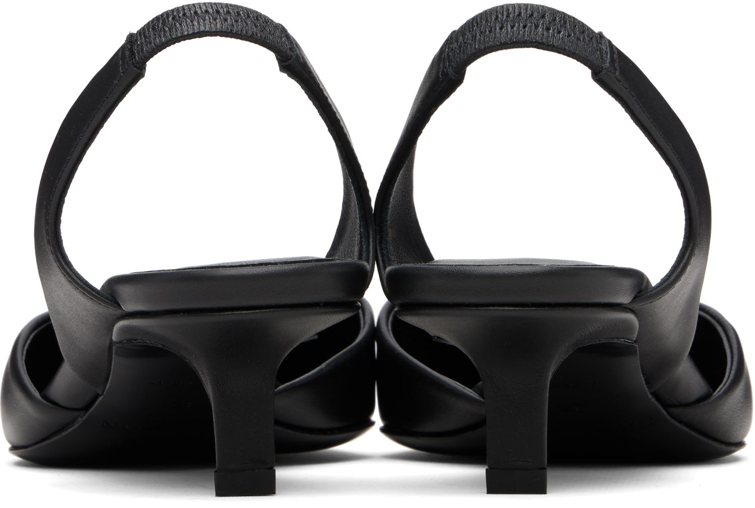 Starostlivosť o obuv Loulou de Saison Loulou de Saison Akila LDS Leather Slingback Heels Čierna | AKILA LDS, 1