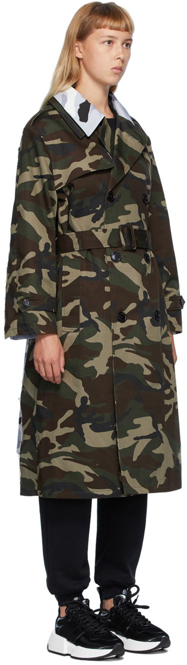Trenčkot VETEMENTS Vetements Layered Camo Trench Coat Zelené | WAH21JA943, 1