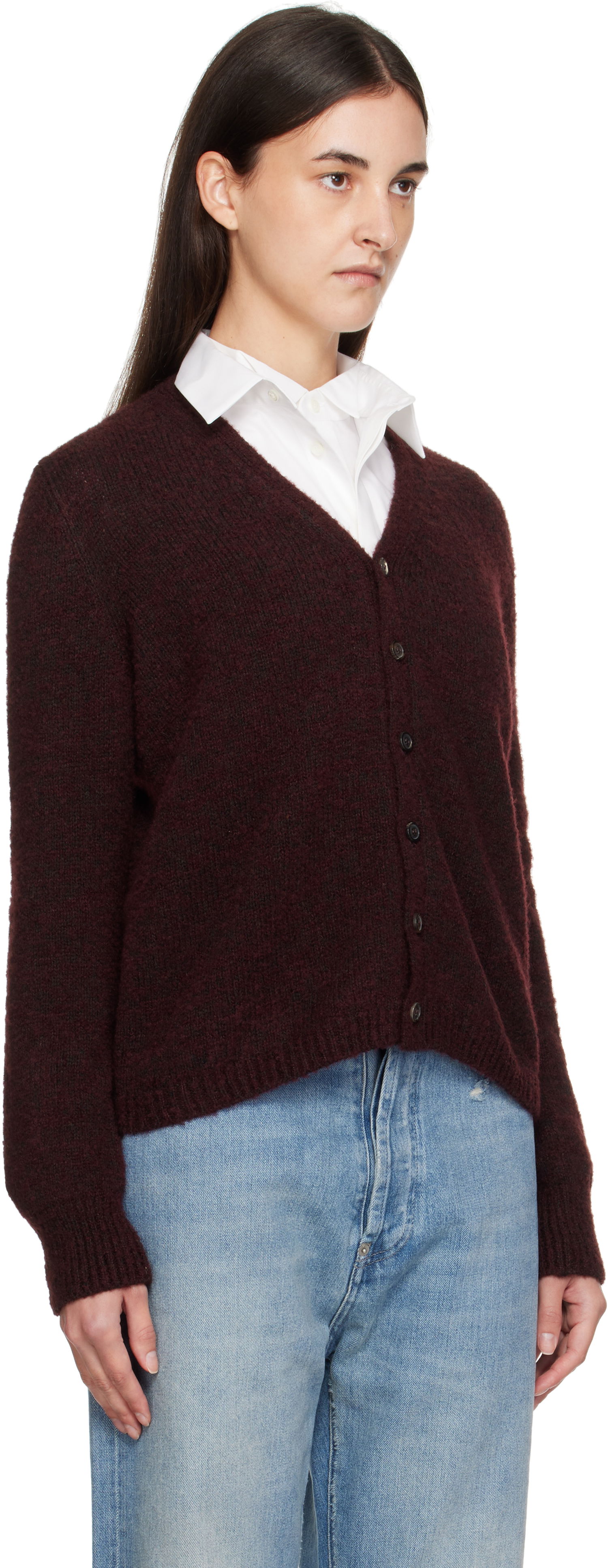Sveter Maison Margiela Maison Margiela Wool Cardigan Vínová | S51HP0023 M13154, 1