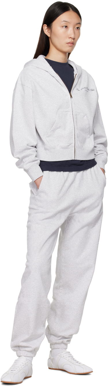 Mikina Sporty & Rich Sporty & Rich 'NY Health Club' Cropped Zip Hoodie Šedá | ST068602043GY03, 3
